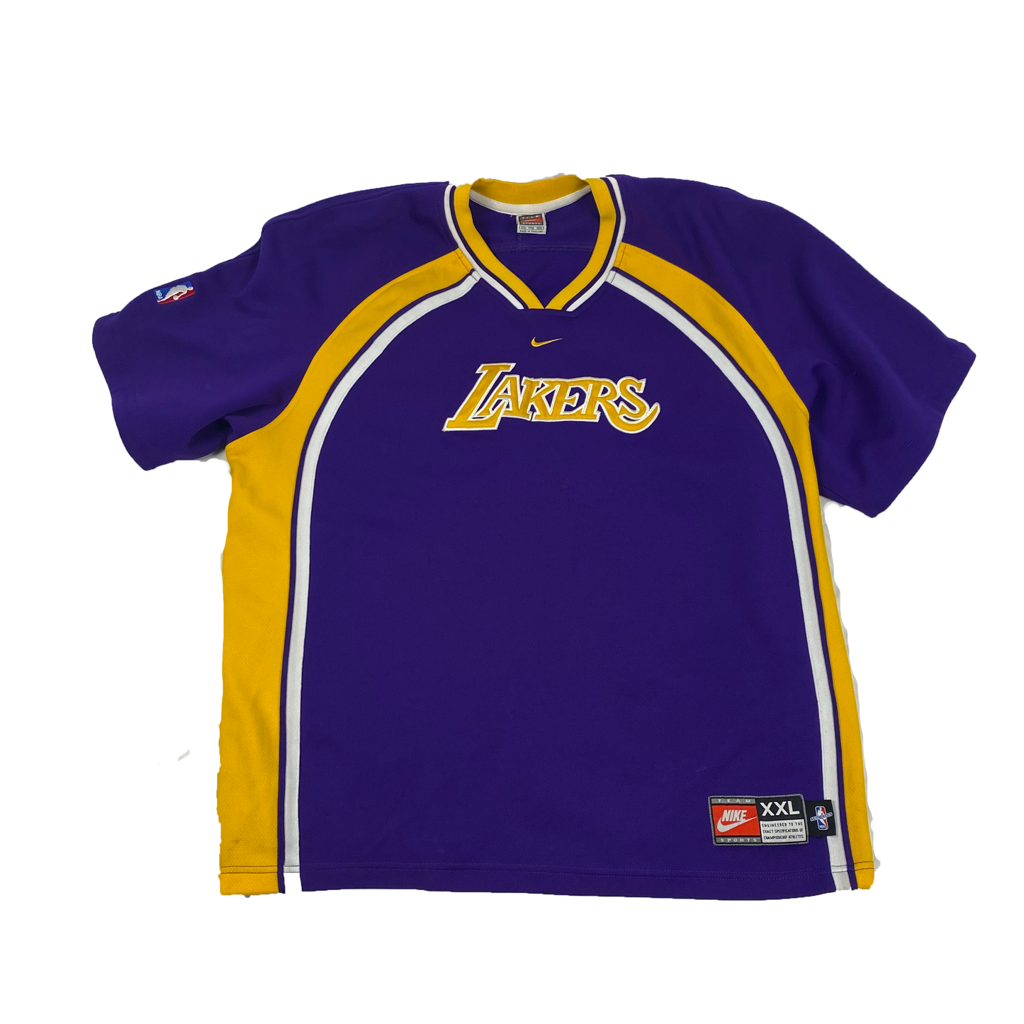 Vintage 90s Los Angeles Lakers NBA Warmup Shirt (2XL)