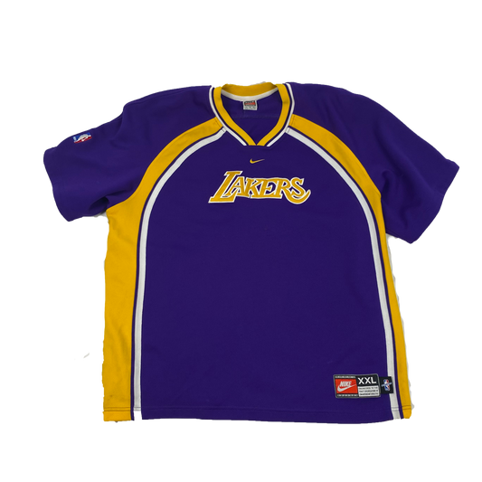 Vintage 90s Los Angeles Lakers NBA Warmup Shirt (2XL)