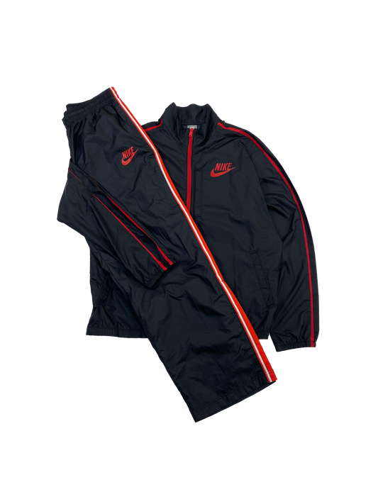 Vintage 00s  Nike Tracksuit Black/Red (L/XL)