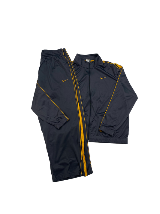 Vintage Nike Tracksuit Grey/Yellow (2XL)